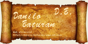 Danilo Baturan vizit kartica